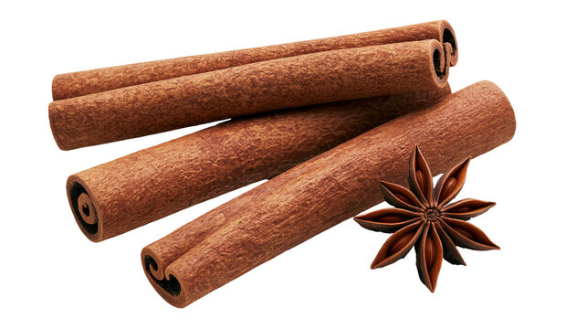 Cinnamon sticks and star anise spice assortment