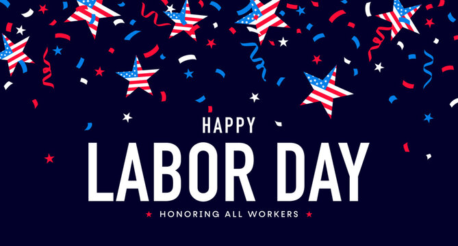 Happy Labor Day, celebration background, USA holidays banner