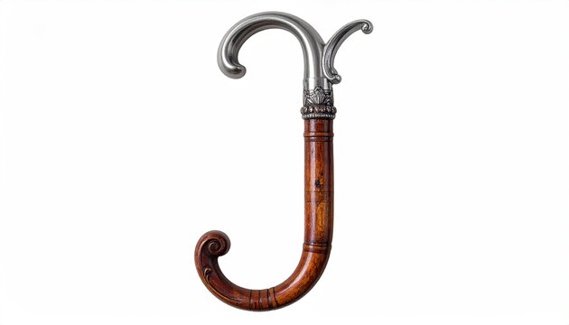 Antique Wooden Handle Umbrella Hook Shape