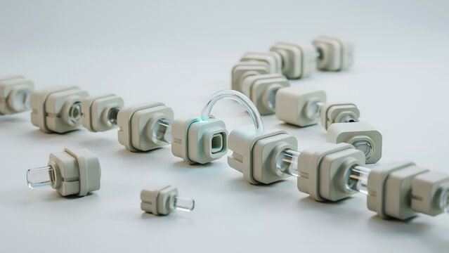 Group of small white electronic led components with clear glass bulbs arranged on a clean white surface electronic component hardware