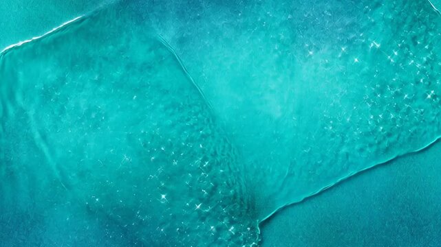 ?Mesmerizing turquoise ocean waves crashing serenely