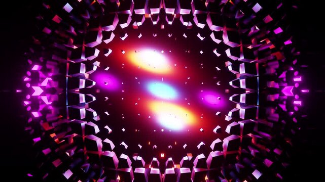 New purplw with red Glare Equalizer disco ball VJ loop for music party background