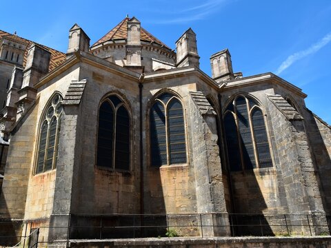 L&rsquo;abside de la cath&eacute;drale Saint-Mamm&egrave;s de Langres en Haute-Marne