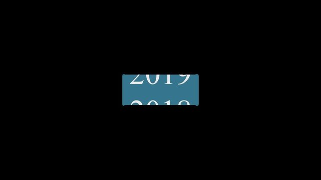 Year Scrolling from 2010 to 2022 on Black Background. Countdown Date Roller, Seamless Looping Motion Graphic , History, Technology, New Year scroll and Business 4k video.