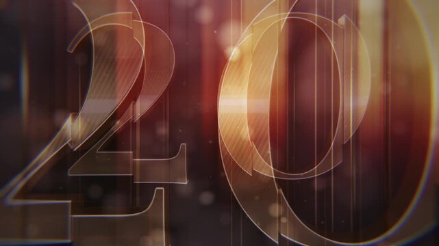 Elegant 3D golden number 20 animation. Smooth camera reveal, realistic reflections. Perfect for 20th anniversaries, top 20, corporate milestones or 20% off sales. High-quality render