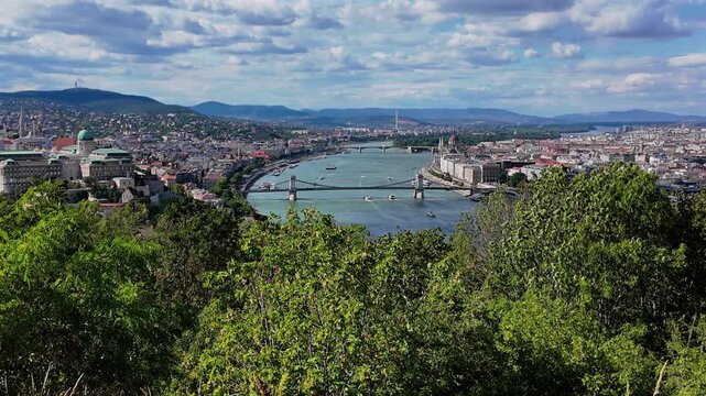 Panoramic View of Budapest Overlooking the Danube River