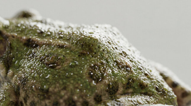 Frog wrapped in towel in forest, detailed natural wildlife closeup exploring animal behavior, responsible care, companionship, wellbeing, humane values, education, modern lifestyle