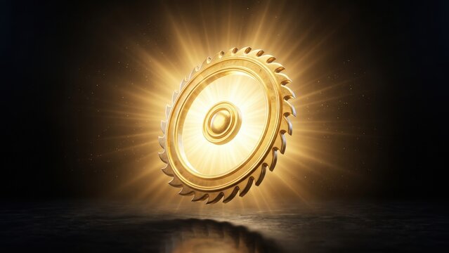 Sudarshan Chakra &ndash; Sacred Vishnu Discus with Radiant Golden Light.