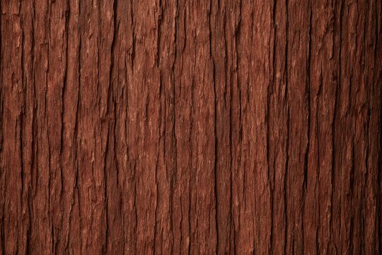 Close-up of deep reddish-brown textured wood grain with vertical lines