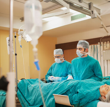 Doctors performing operation