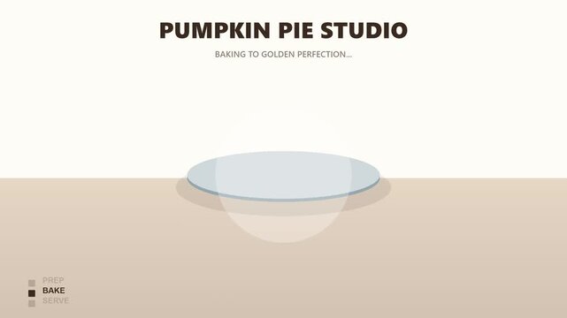 Minimalist Animated Pumpkin Pie Baking Process Infographic
