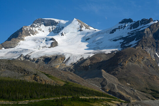 Columbia Icefield in the Banff National Park and Jasper National Park in Alberta, Canada.