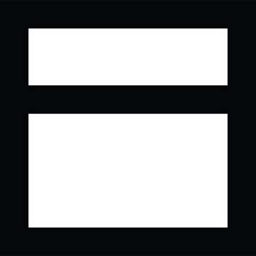 Split Layout Wireframe Line Icon, Website Header and UI Template Grid Symbol, Digital Interface and Web Design Scalable Illustration