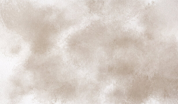 Beige watercolor texture abstract background paper wash neutral soft cloud pattern