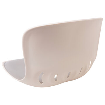 Ergonomic posture corrector chair insert for lumbar support, orthopedic backrest seat cushion isolated