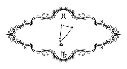 Zodiac sign astrology symbol design element. © Slowme