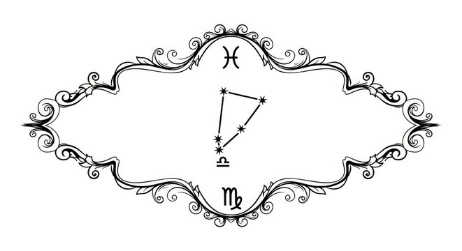 Zodiac sign astrology symbol design element.