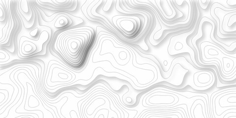 white spiral outline discovery grid topography map area. minimal topo paper lines. Topographic lines grid map pattern design.  © MdLothfor