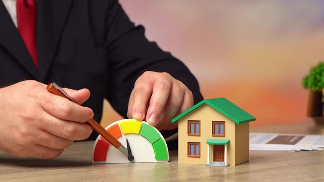 A businessman improves the energy efficiency of his home. Autonomy and self-sufficiency, environmental impact.