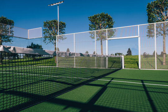 Outdoor Padel Court in Scenic Natural Surroundings