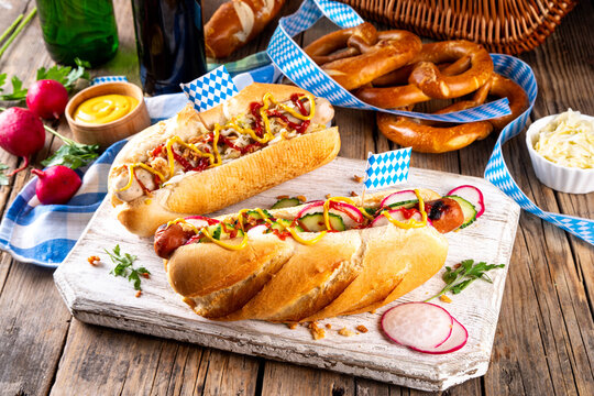 Tasty Oktoberfest hotdogs