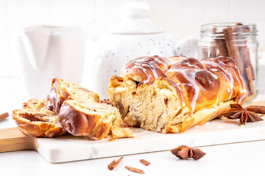 Tasty homemade Cinnamon Roll Bread Loaf, Autumn Aromatic Baking Recipes