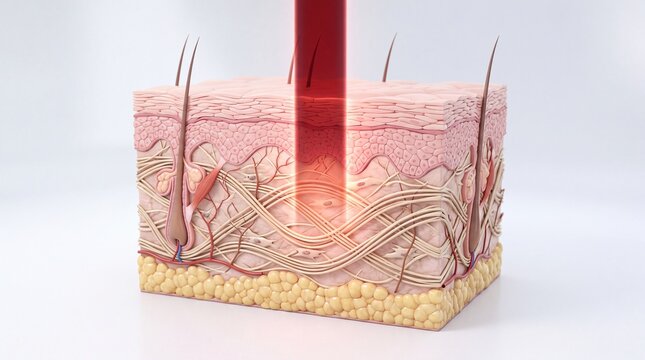 Laser therapy skin hair follicle epidermis dermis subcutaneous tissue collagen medical treatment phototherapy light based treatment anatomy health