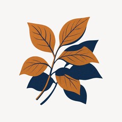 Obraz premium Stylized autumn leaves illustration