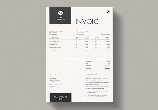 Minimal Invoice Layout