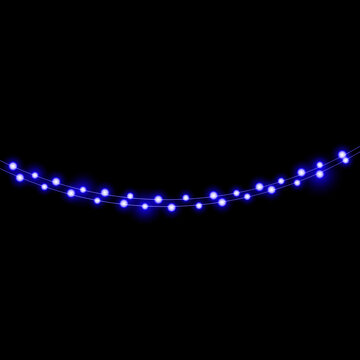 A stunning string of vibrant blue christmas lights perfect for festive holiday decorations and ambiance