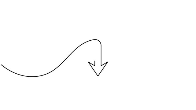 Animated of modern speech bubble with pointing arrow download sign motion continuous one line drawing moving on white background minimalist single art idea of conversation connected symbol animation