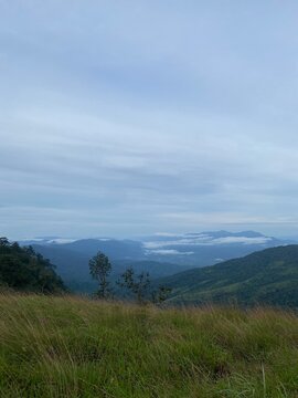 Sea of clouds over Phu Soi Dao National Park hilltop