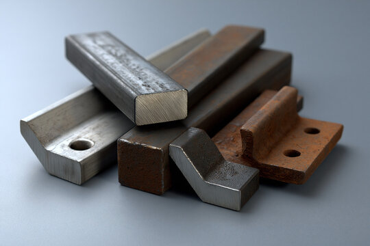 Flat surface with arranged metal bars