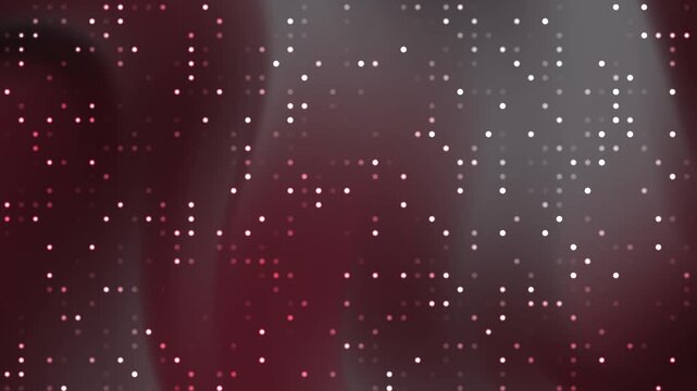 Abstract digital pattern with white glowing dots on maroon gray gradient background. Perfect for tech background designs or digital art projects.