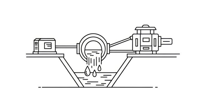 Industrial conveyor belt system machinery.
