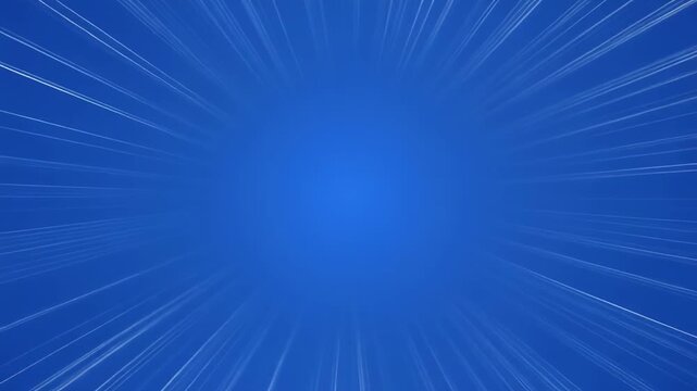 Abstract blue light streaks radiating from center in a cinematic radial burst effect