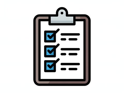 Clipboard with checklist showing completed tasks and pending items