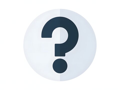 Simple question mark icon in a circular outline