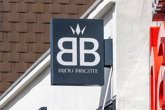 Bijou brigitte jewelry store signage on building facade