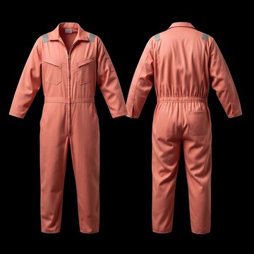 mockup of a salmon color coverall