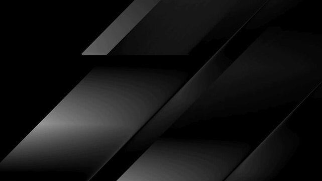 Abstract dark metallic corporate background loop with dynamic geometric shapes and modern gray lines motion design.