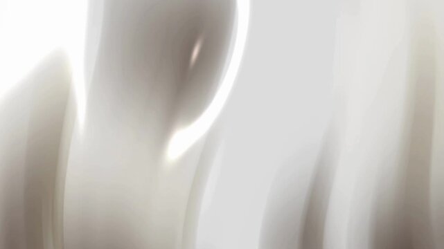 Metallic silver waves flowing smooth motion background with liquid chrome texture and cinematic reflective.