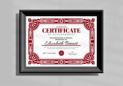 Certificate Template Layout
