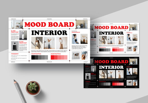 Mood Board Template Layout