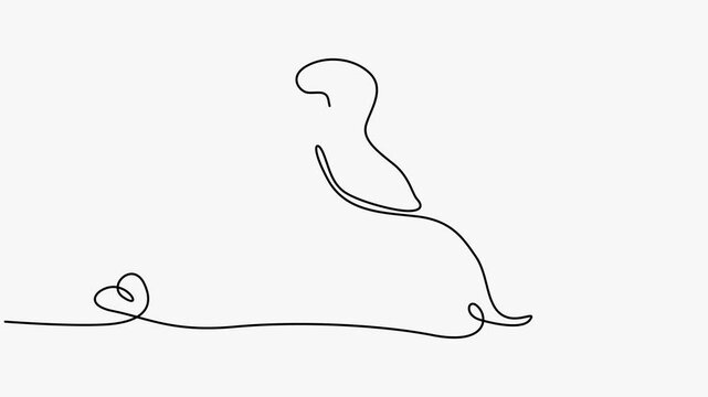 Continuous One Line Drawing Animation Of Person Hugging Dog With Hearts Friendship Concept Art