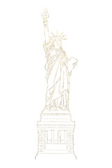 statue liberty landmark gold glitter © Lingporntip