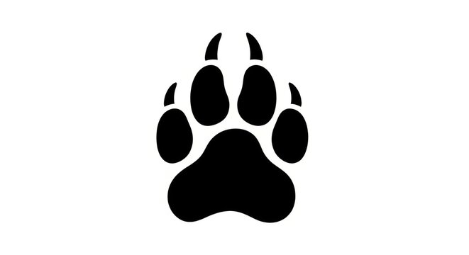 Black bear paw print logo icon.