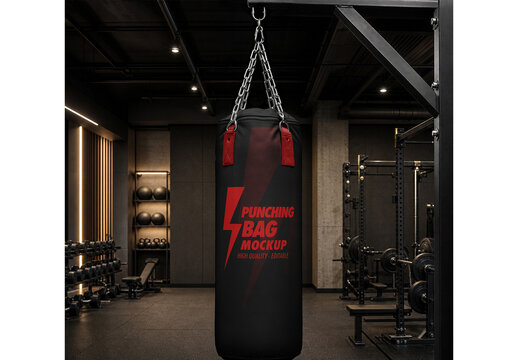 Punching Bag Mockup for Product Launch and Marketing Presentation
