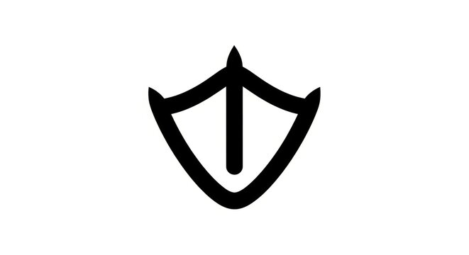 Shield logo protection security symbol.