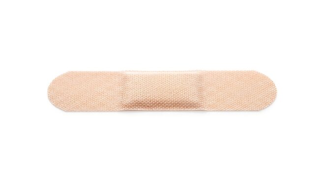 Bandage on white background closeup.